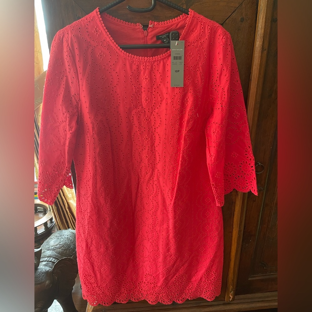Ann Taylor New with Tags eyelet Dress. 10P